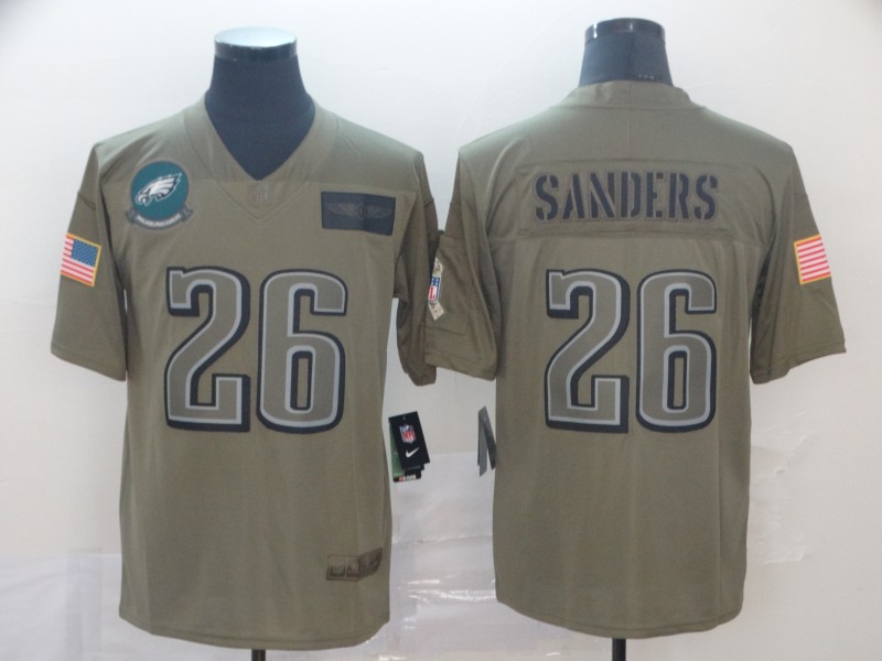 Men's Philadelphia Eagles Miles Sanders #26 Brown Jersey